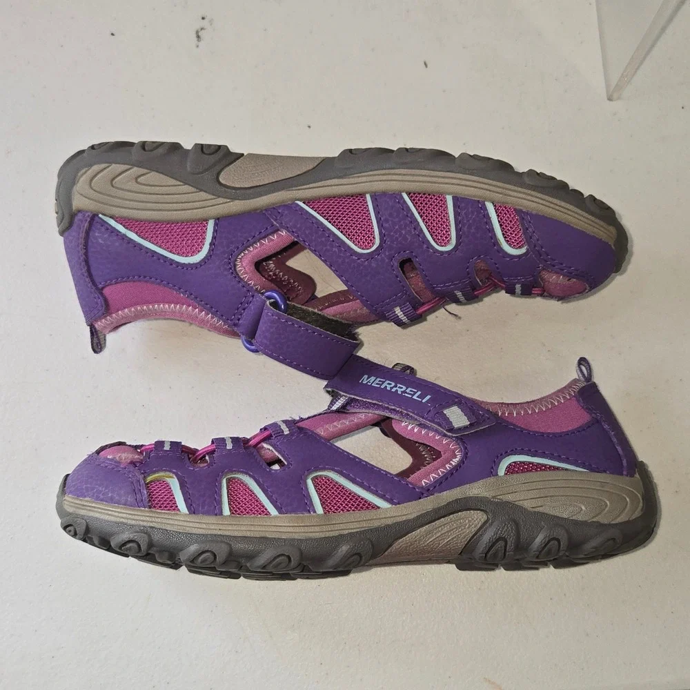 Merrell Kids Hydro Choprock Sandal Purple Leather Hiking Shoe MK165683 Size 3M